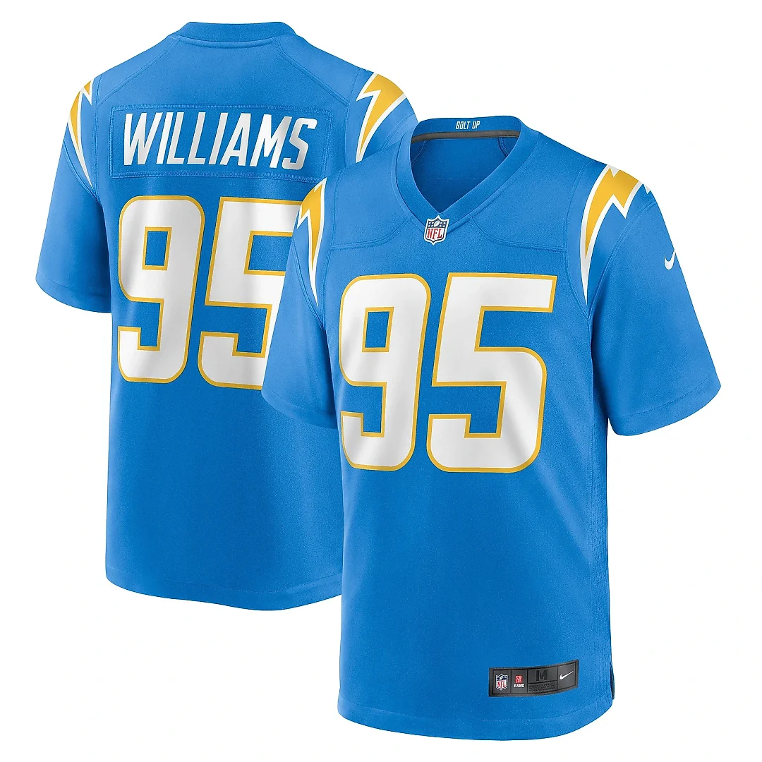 Zennovawear Men's Los Angeles Chargers Nicholas Williams Powder Blue Team Game Jersey