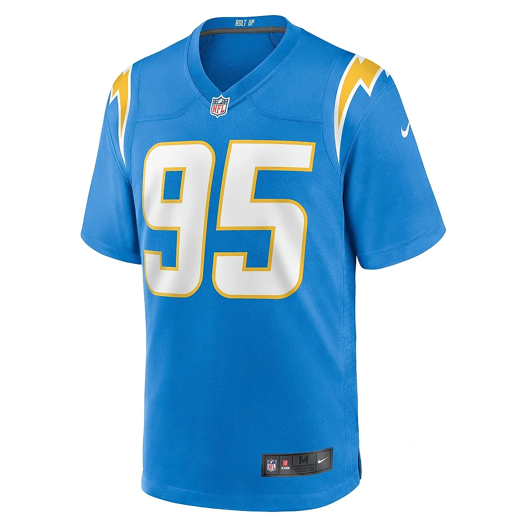 Zennovawear Men's Los Angeles Chargers Nicholas Williams Powder Blue Team Game Jersey