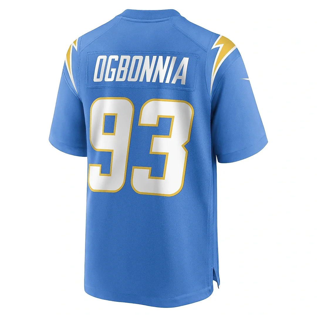 Zennovawear Men's Los Angeles Chargers Otito Ogbonnia Powder Blue Game Player Jersey
