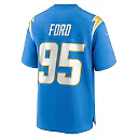 Zennovawear Men's Los Angeles Chargers Poona Ford Powder Blue Game Jersey