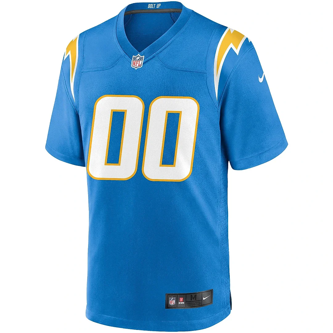 Zennovawear Men's Los Angeles Chargers Powder Blue Custom Game Jersey