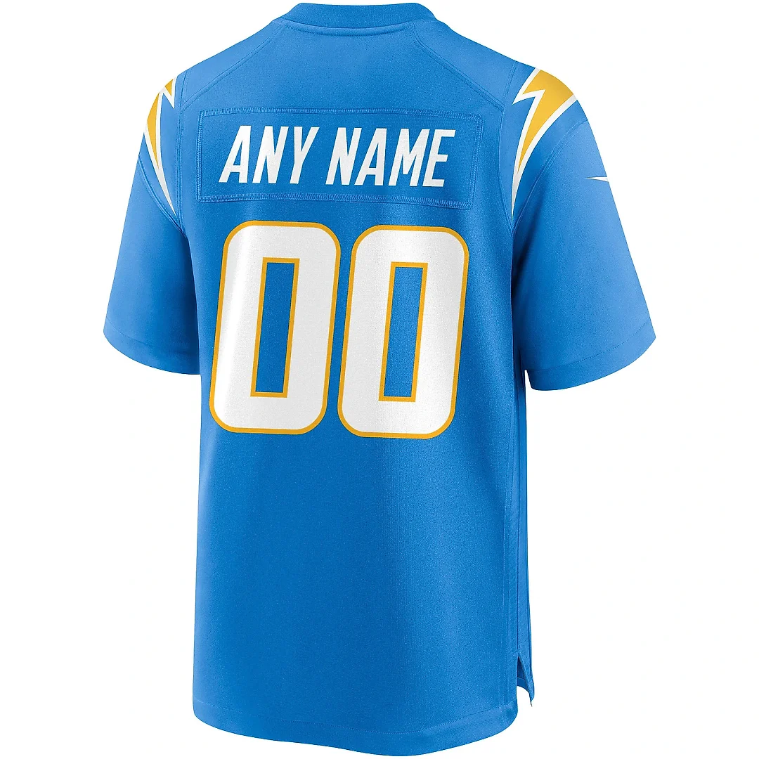 Zennovawear Men's Los Angeles Chargers Powder Blue Custom Game Jersey