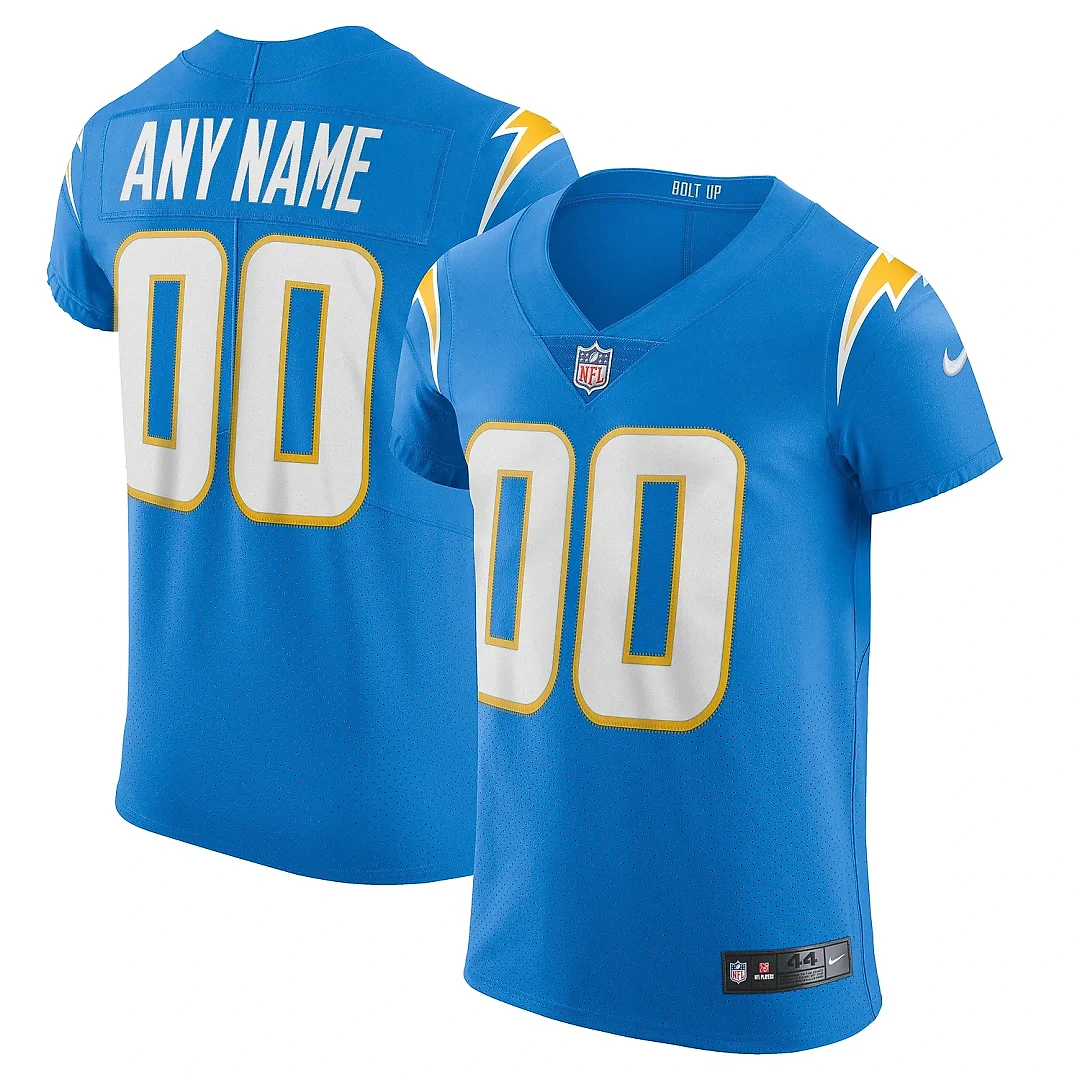 Zennovawear Men's Los Angeles Chargers Powder Blue Vapor Elite Custom Jersey