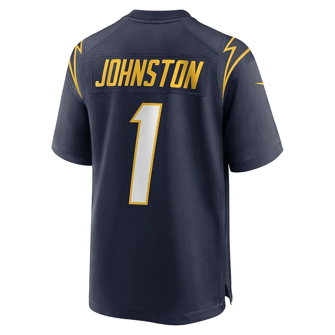 Zennovawear Men's Los Angeles Chargers Quentin Johnston Navy Alternate Game Jersey