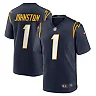 Zennovawear Men's Los Angeles Chargers Quentin Johnston Navy Alternate Game Jersey