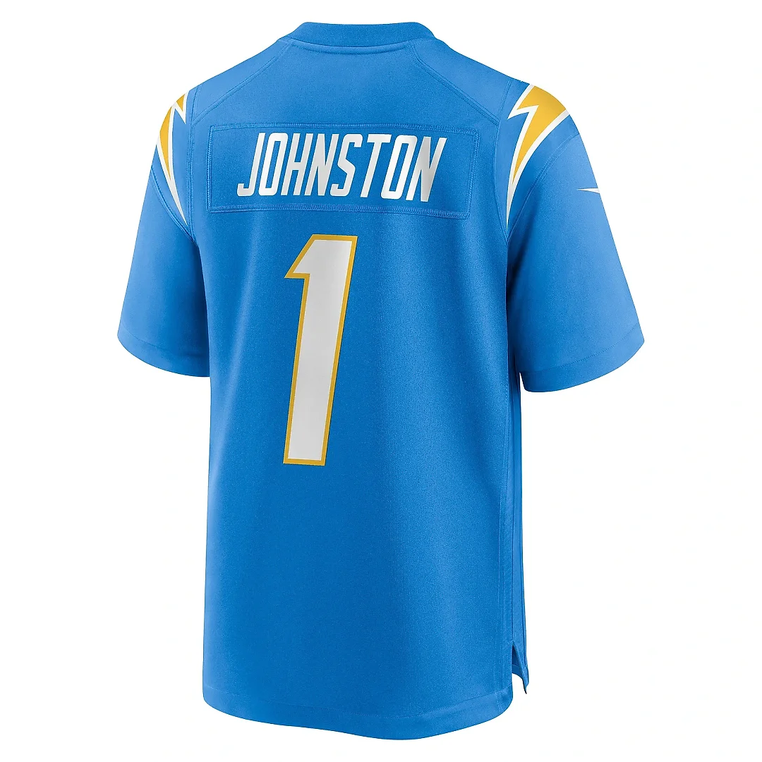 Zennovawear Men's Los Angeles Chargers Quentin Johnston Powder Blue Game Player Jersey