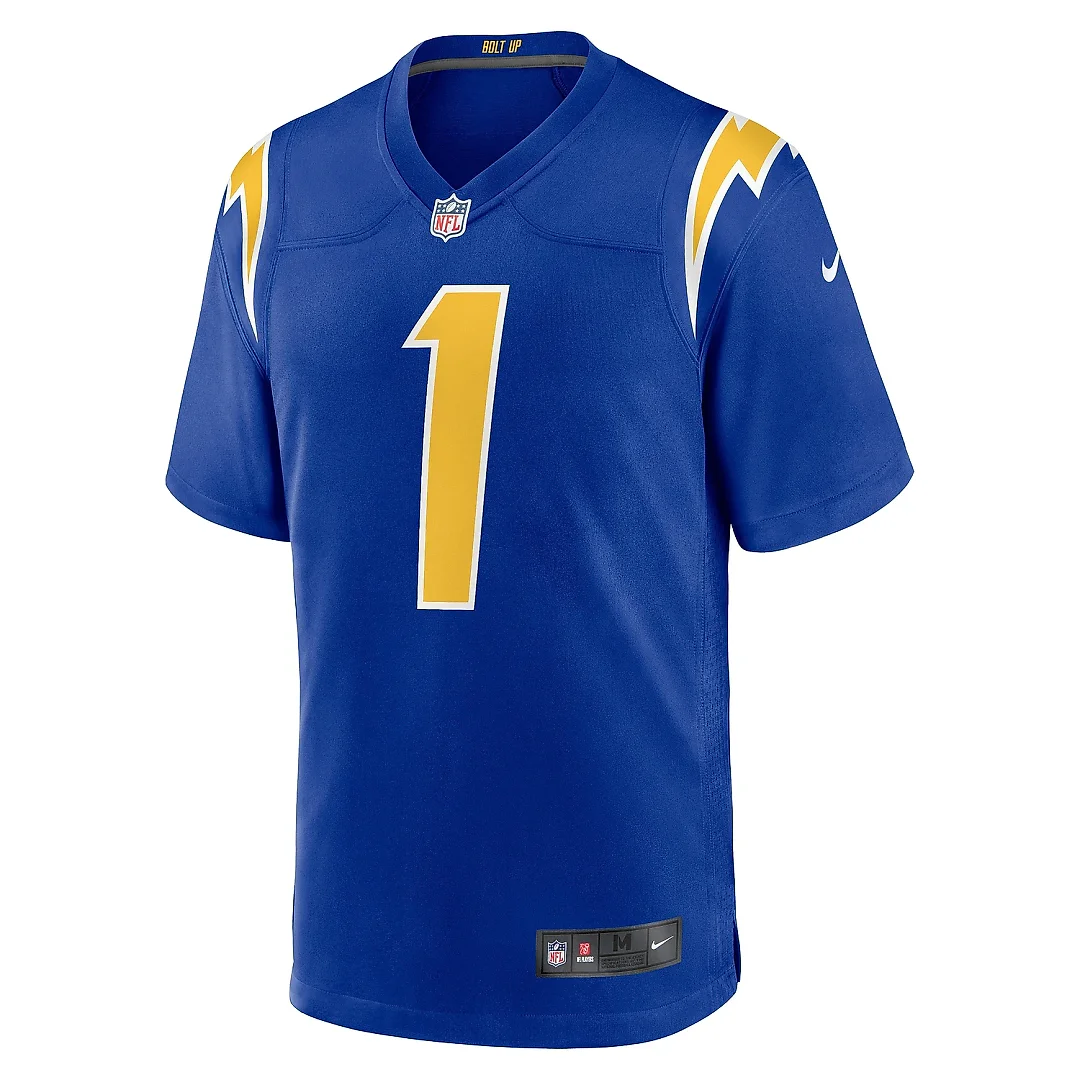 Zennovawear Men's Los Angeles Chargers Quentin Johnston Royal Alternate Game Jersey