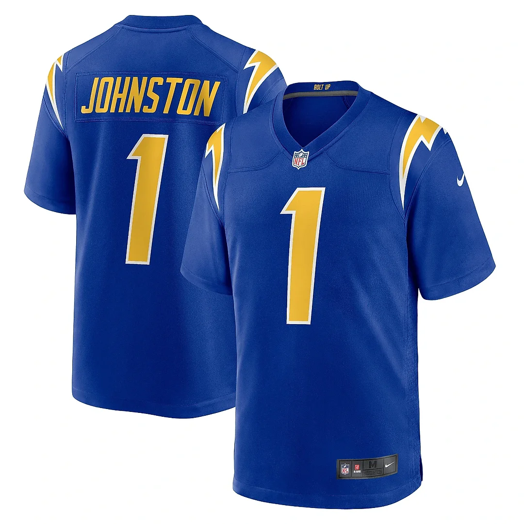 Zennovawear Men's Los Angeles Chargers Quentin Johnston Royal Alternate Game Jersey