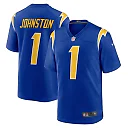 Zennovawear Men's Los Angeles Chargers Quentin Johnston Royal Alternate Game Jersey