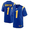 Zennovawear Men's Los Angeles Chargers Quentin Johnston Royal Alternate Game Jersey