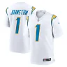 Zennovawear Men's Los Angeles Chargers Quentin Johnston White Away Game Jersey
