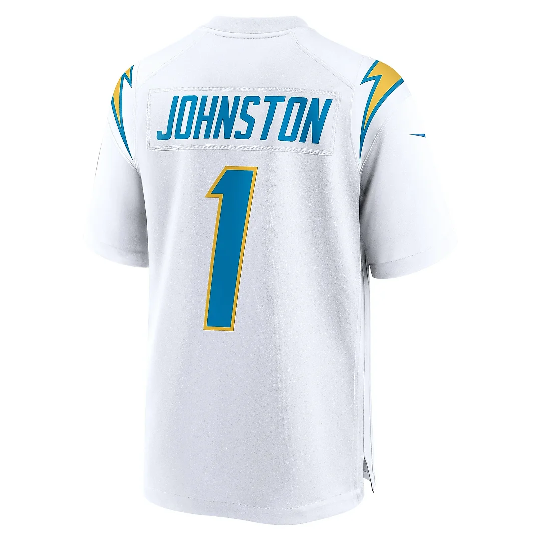 Zennovawear Men's Los Angeles Chargers Quentin Johnston White Away Game Jersey