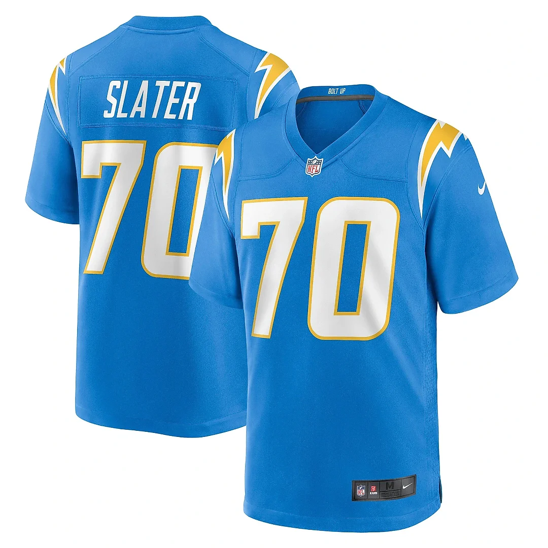 Zennovawear Men's Los Angeles Chargers Rashawn Slater Powder Blue Game Jersey