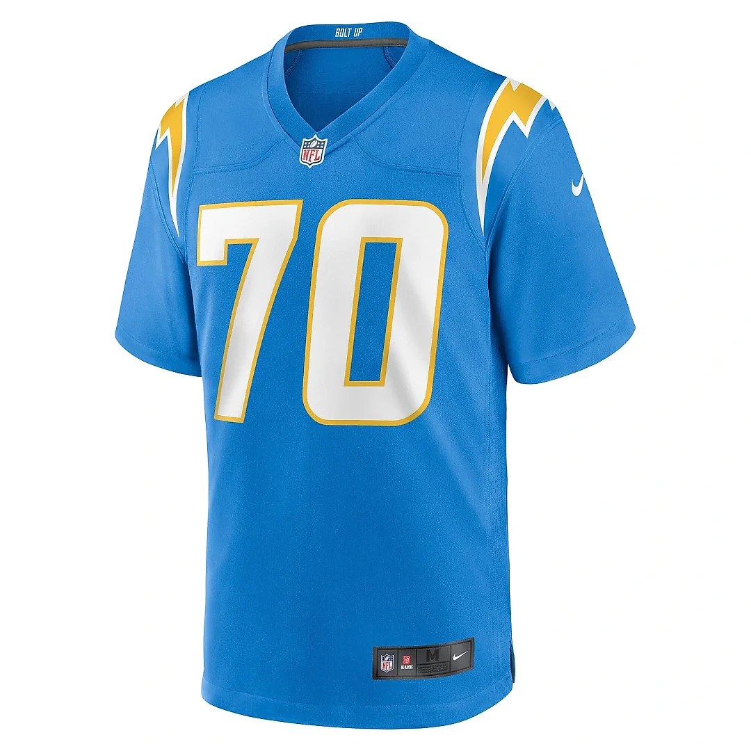 Zennovawear Men's Los Angeles Chargers Rashawn Slater Powder Blue Game Jersey