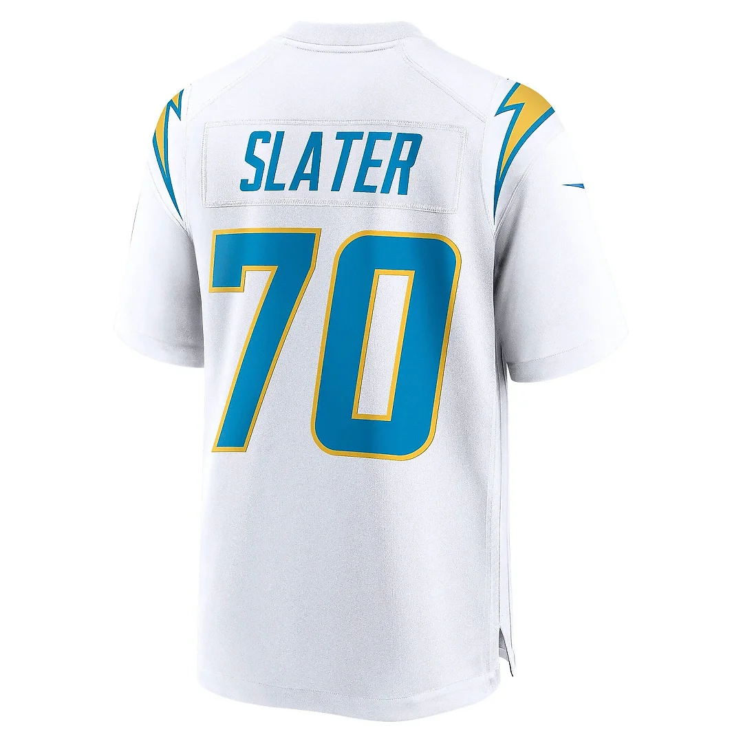 Zennovawear Men's Los Angeles Chargers Rashawn Slater White Game Jersey
