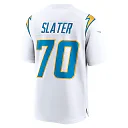 Zennovawear Men's Los Angeles Chargers Rashawn Slater White Game Jersey