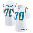 Zennovawear Men's Los Angeles Chargers Rashawn Slater White Game Jersey