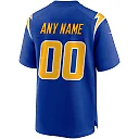 Zennovawear Men's Los Angeles Chargers Royal Alternate Custom Game Jersey