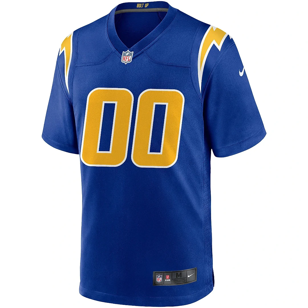 Zennovawear Men's Los Angeles Chargers Royal Alternate Custom Game Jersey