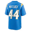Zennovawear Men's Los Angeles Chargers Scott Matlock Powder Blue Team Game Jersey