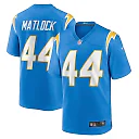 Zennovawear Men's Los Angeles Chargers Scott Matlock Powder Blue Team Game Jersey