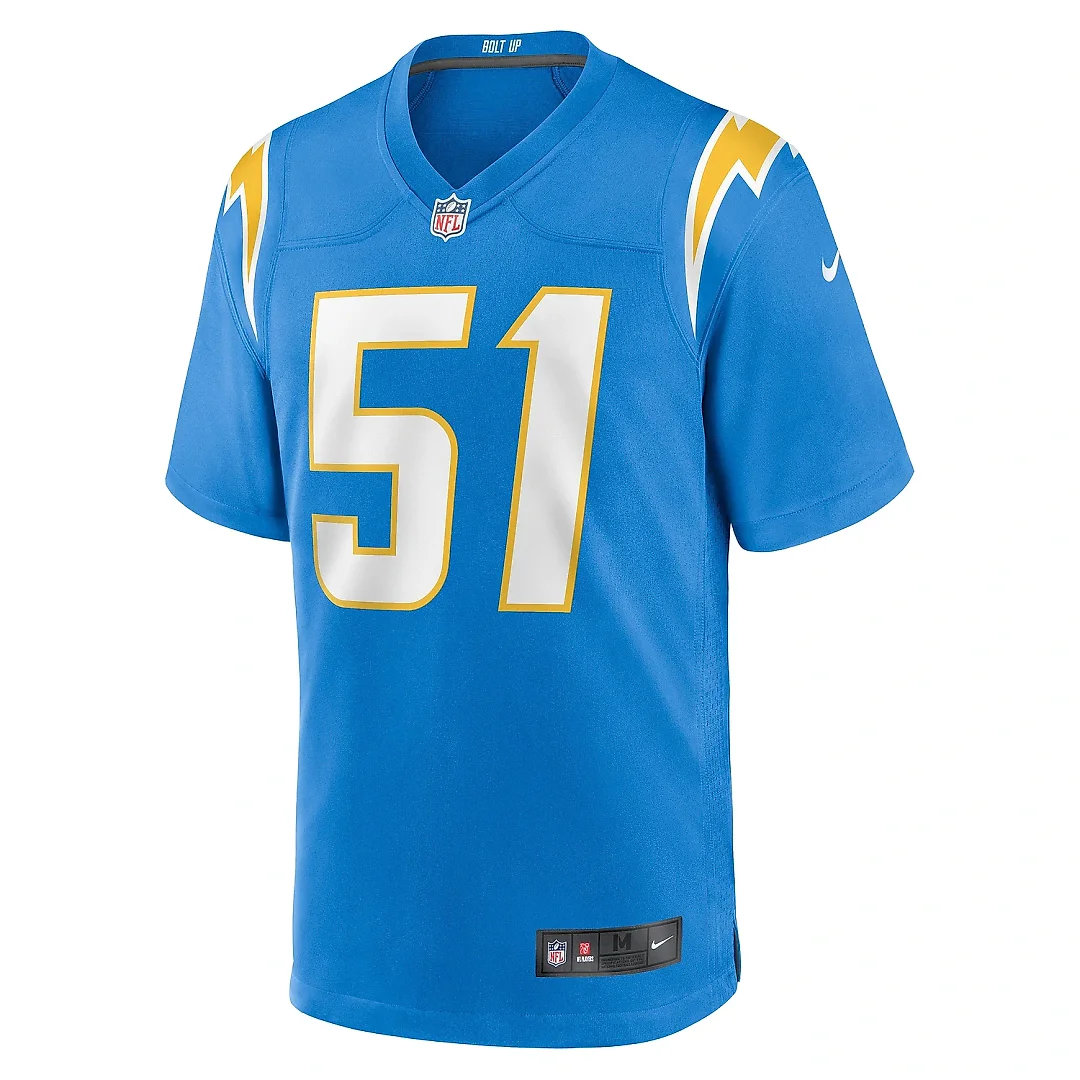 Zennovawear Men's Los Angeles Chargers Sebastian Joseph-Day Powder Blue Game Player Jersey