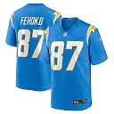 Zennovawear Men's Los Angeles Chargers Simi Fehoko Powder Blue Game Jersey