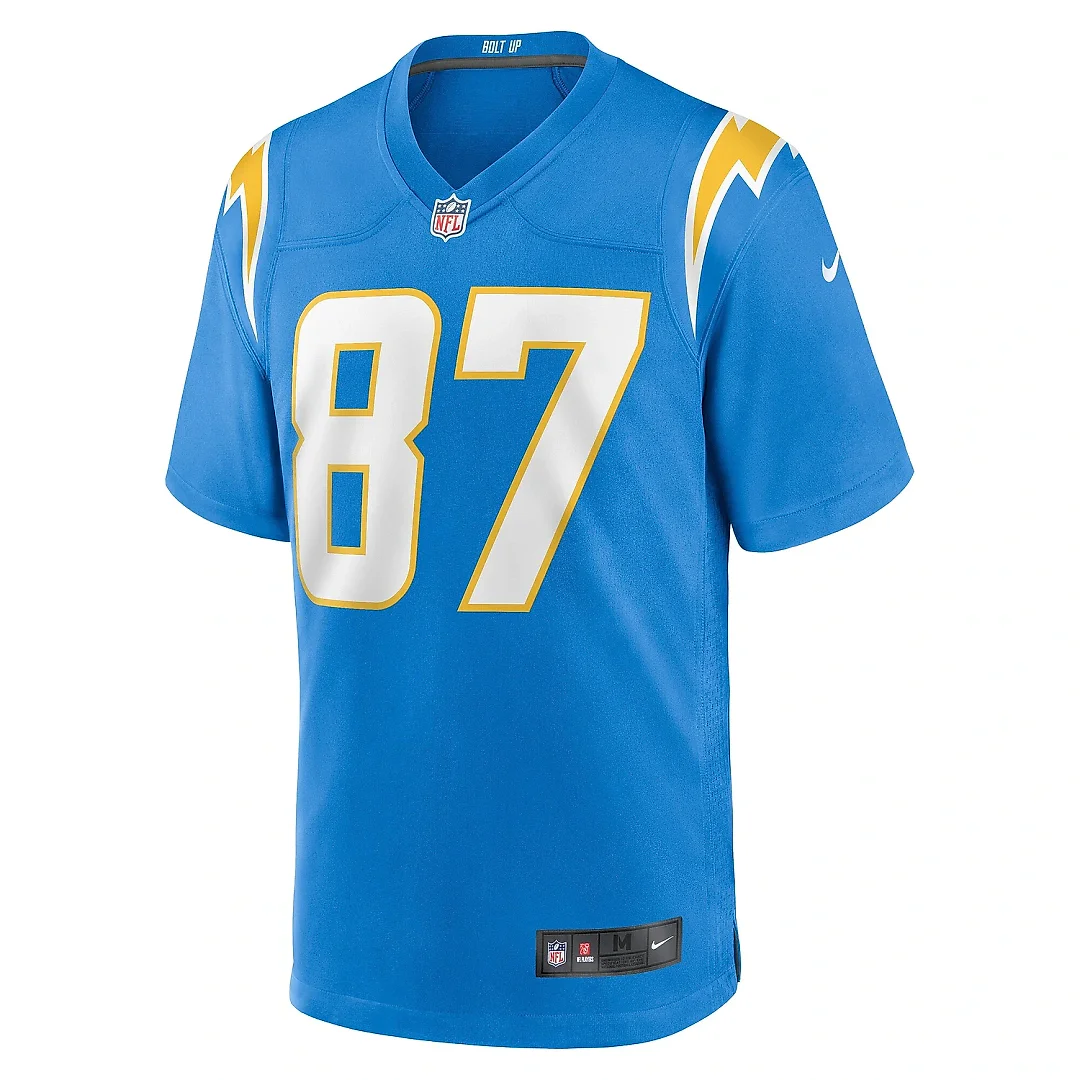 Zennovawear Men's Los Angeles Chargers Simi Fehoko Powder Blue Game Jersey