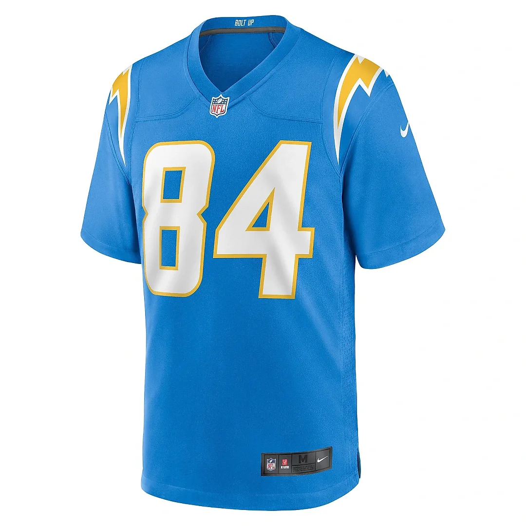 Zennovawear Men's Los Angeles Chargers Stone Smartt Powder Blue Team Game Jersey
