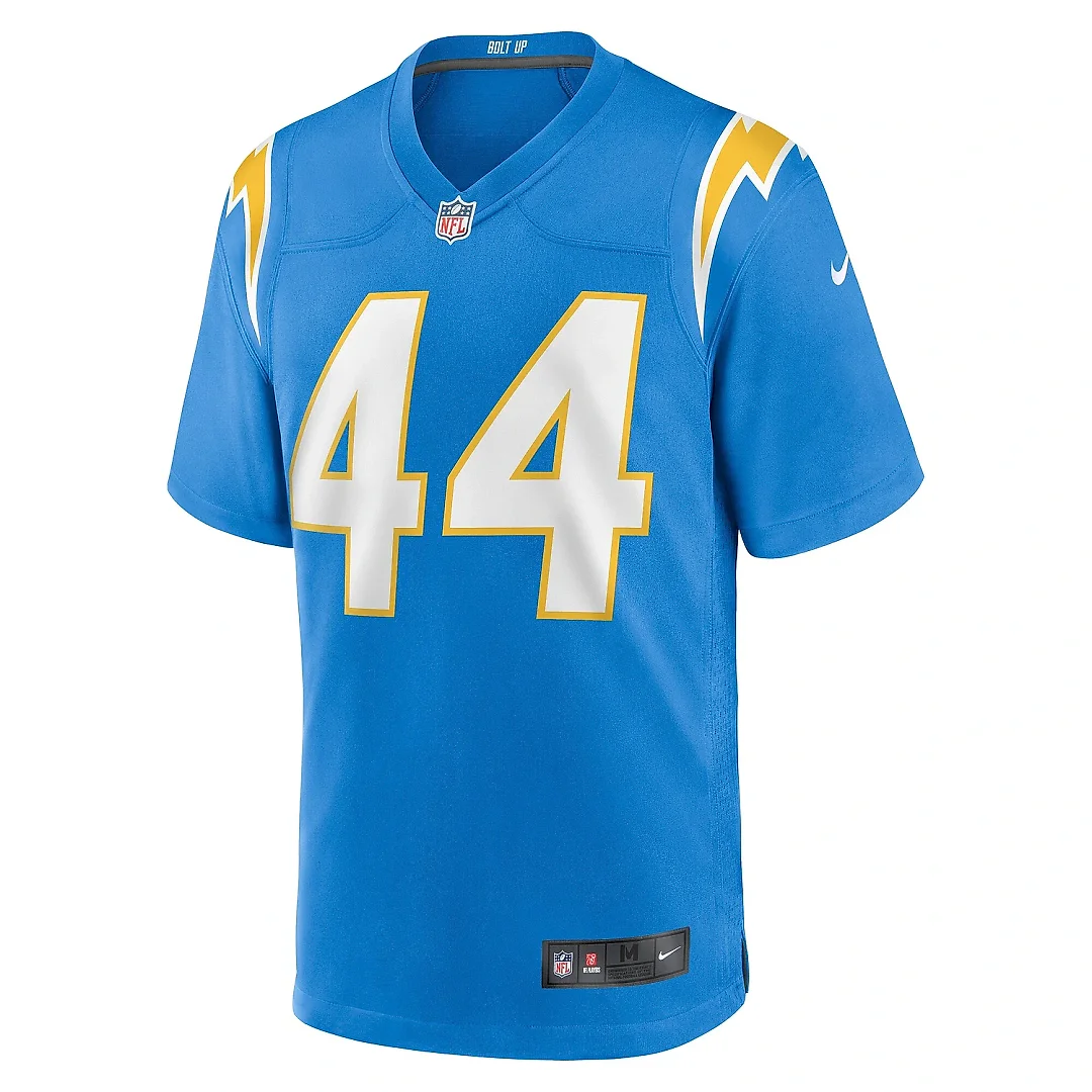 Zennovawear Men's Los Angeles Chargers Tanner Muse Powder Blue Team Game Jersey