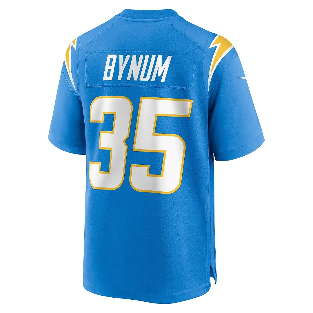 Zennovawear Men's Los Angeles Chargers Terrell Bynum Powder Blue Team Game Jersey