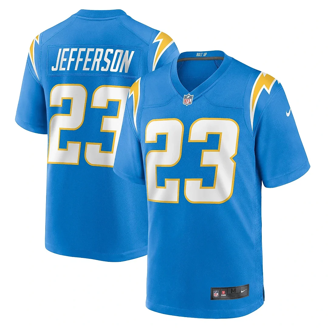 Zennovawear Men's Los Angeles Chargers Tony Jefferson Powder Blue Team Game Jersey