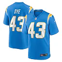 Zennovawear Men's Los Angeles Chargers Troy Dye Powder Blue Game Jersey