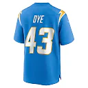 Zennovawear Men's Los Angeles Chargers Troy Dye Powder Blue Game Jersey