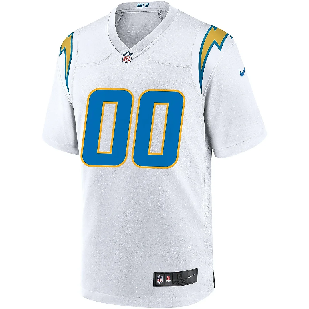 Zennovawear Men's Los Angeles Chargers White Custom Game Jersey