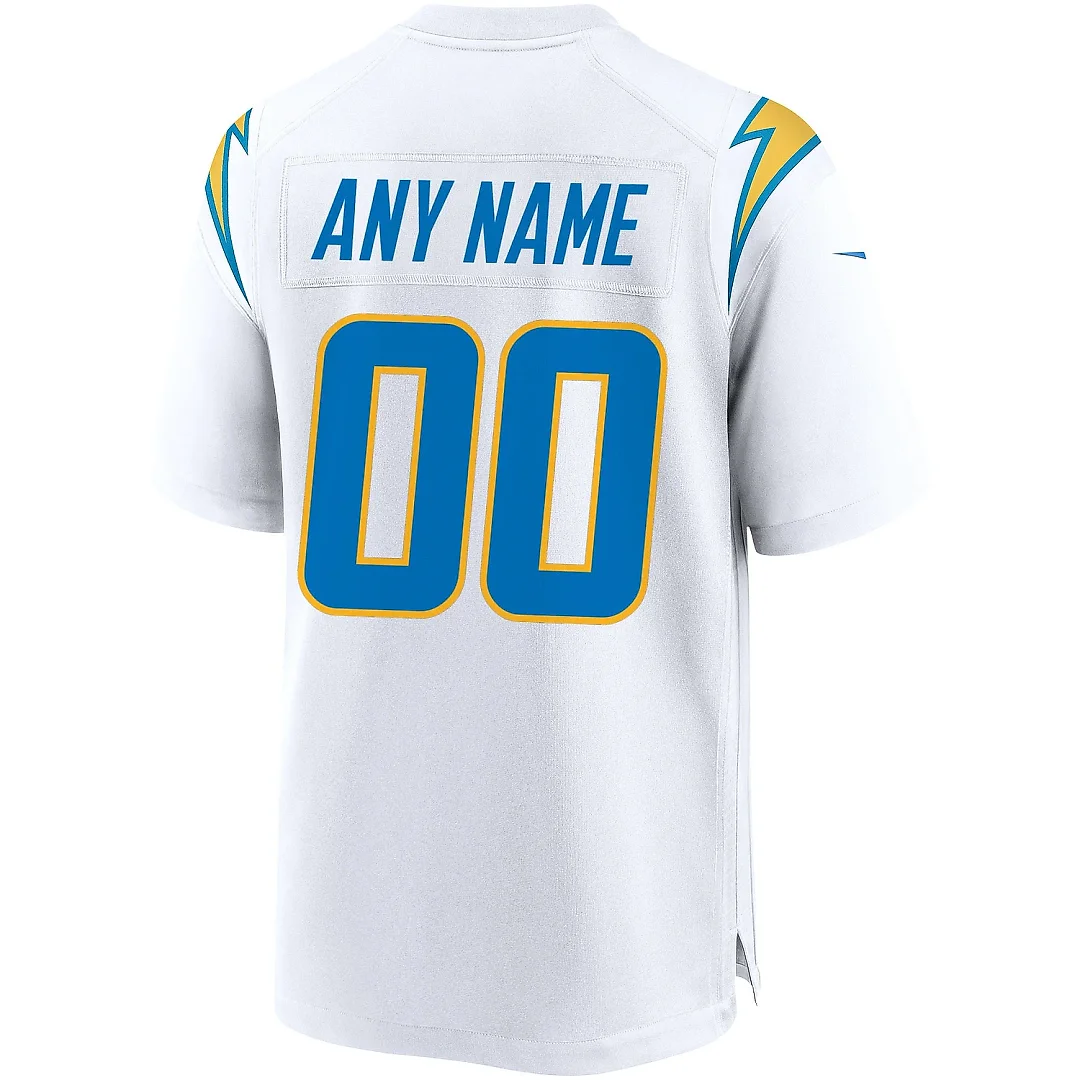 Zennovawear Men's Los Angeles Chargers White Custom Game Jersey