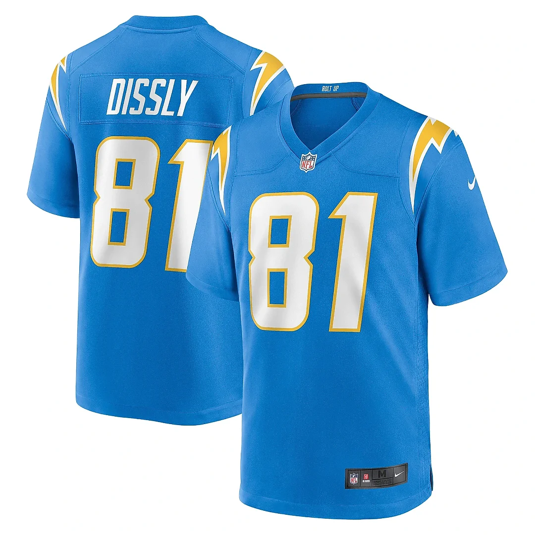 Zennovawear Men's Los Angeles Chargers Will Dissly Powder Blue Game Jersey