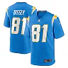 Zennovawear Men's Los Angeles Chargers Will Dissly Powder Blue Game Jersey