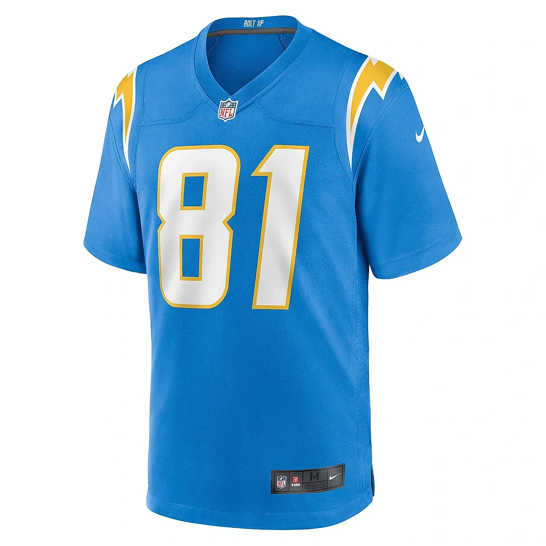 Zennovawear Men's Los Angeles Chargers Will Dissly Powder Blue Game Jersey