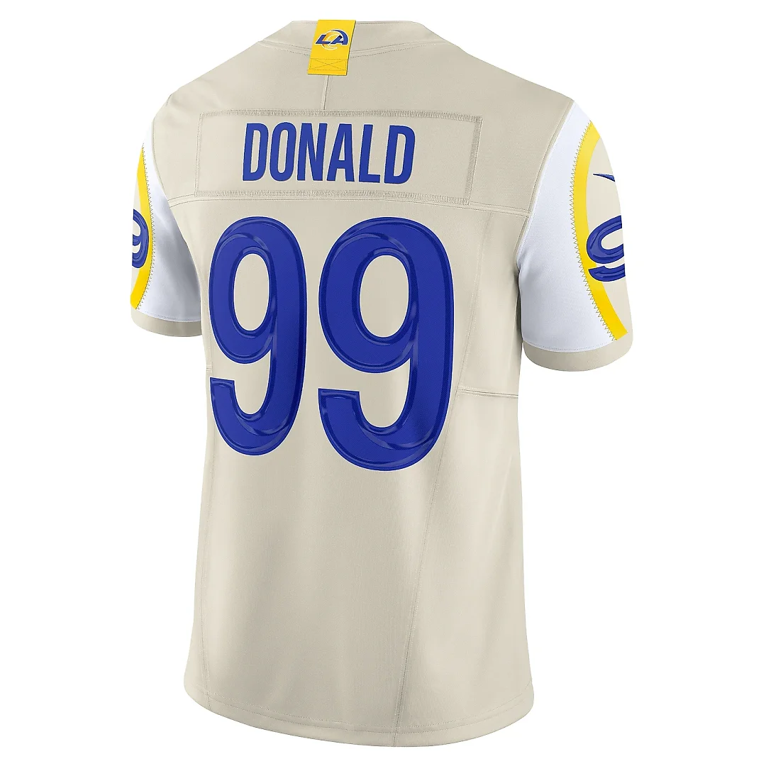Zennovawear Men's Los Angeles Rams Aaron Donald Bone Alternate Vapor F.U.S.E. Limited Jersey