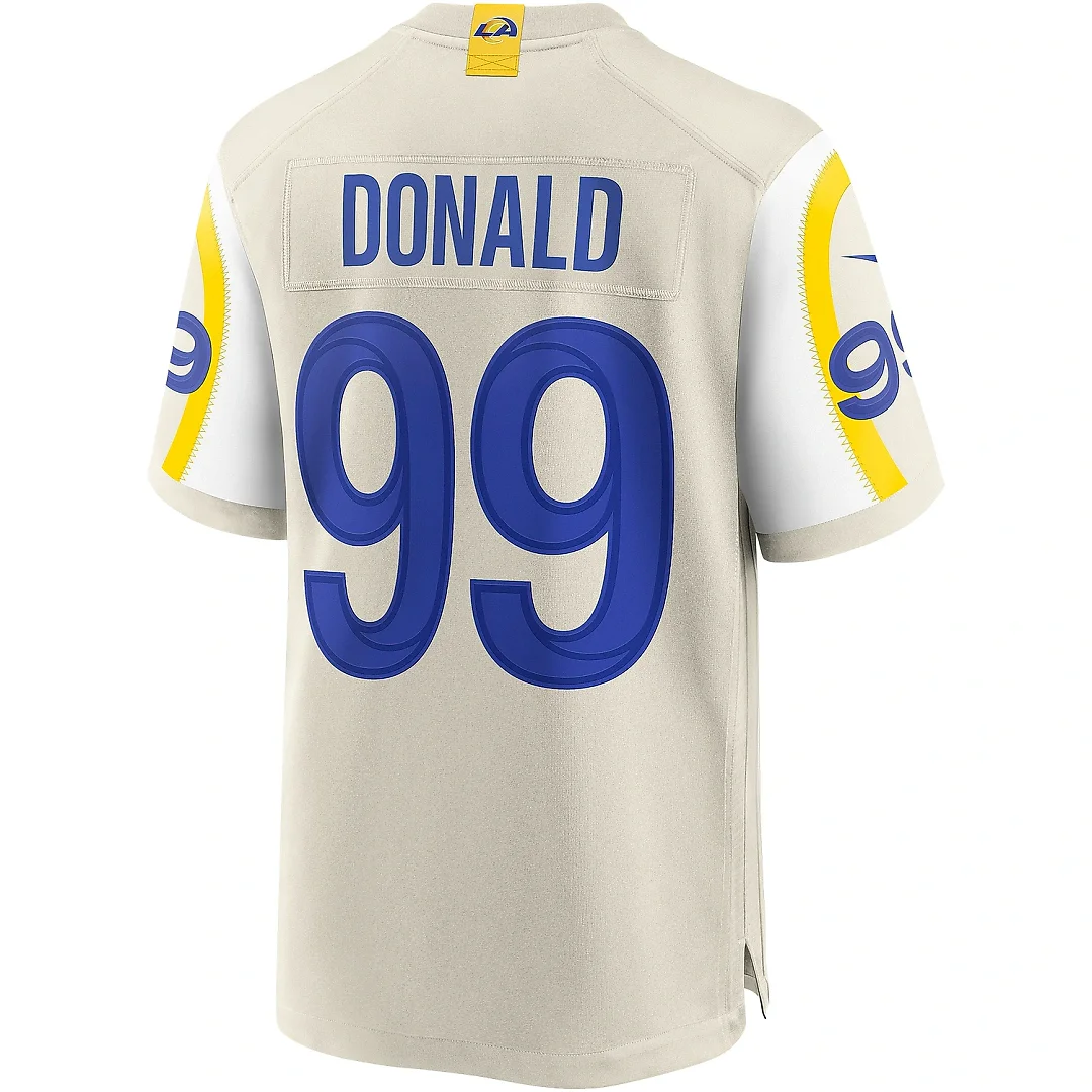 Zennovawear Men's Los Angeles Rams Aaron Donald Bone Game Jersey