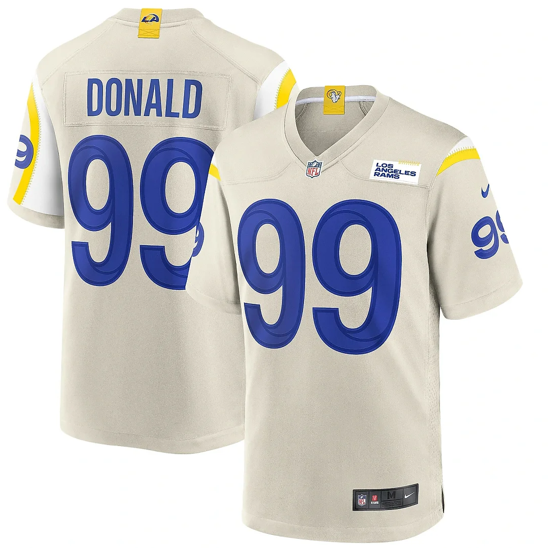 Zennovawear Men's Los Angeles Rams Aaron Donald Bone Player Game Jersey