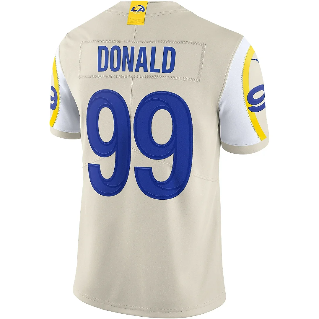 Zennovawear Men's Los Angeles Rams Aaron Donald Bone Vapor Limited Jersey