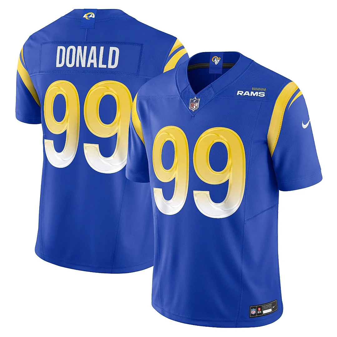 Zennovawear Men's Los Angeles Rams Aaron Donald Royal Vapor F.U.S.E. Limited Jersey