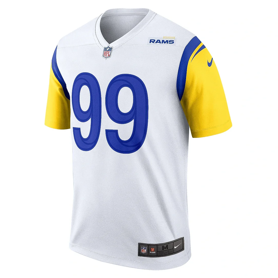 Zennovawear Men's Los Angeles Rams Aaron Donald White Alternate Legend Player Performance Top