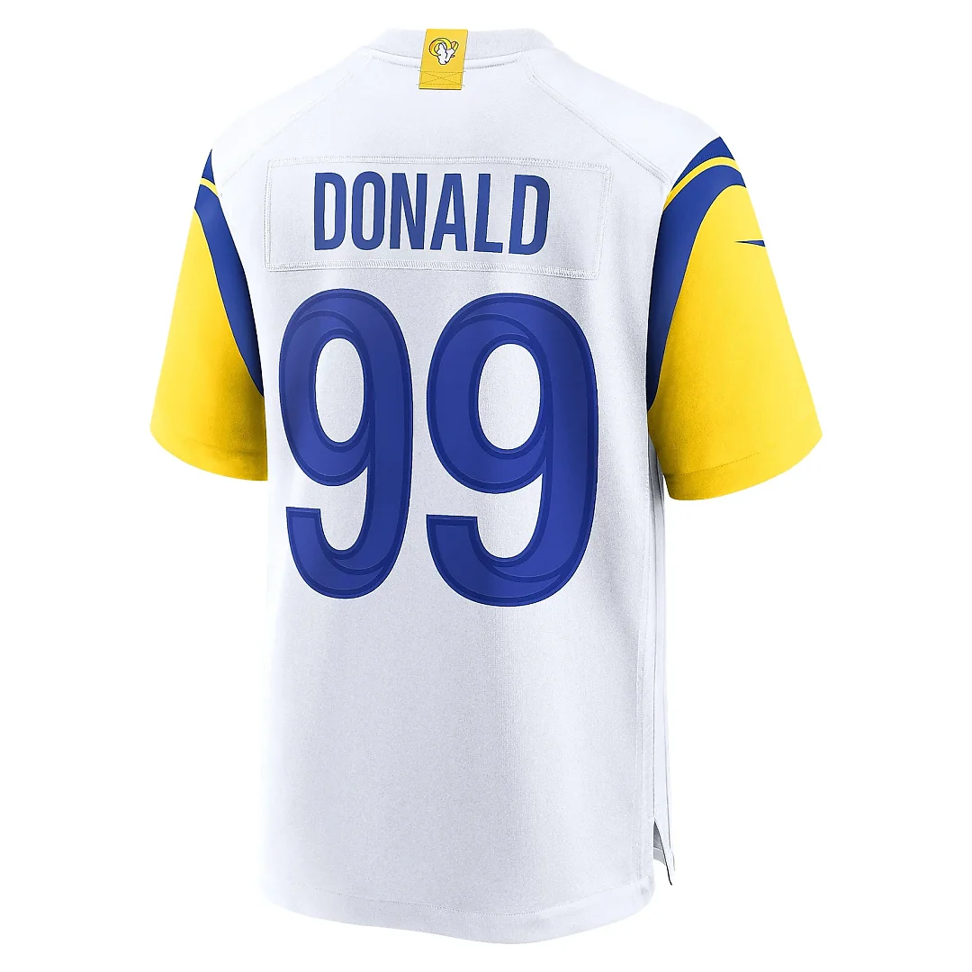Zennovawear Men's Los Angeles Rams Aaron Donald White Alternate Player Game Jersey