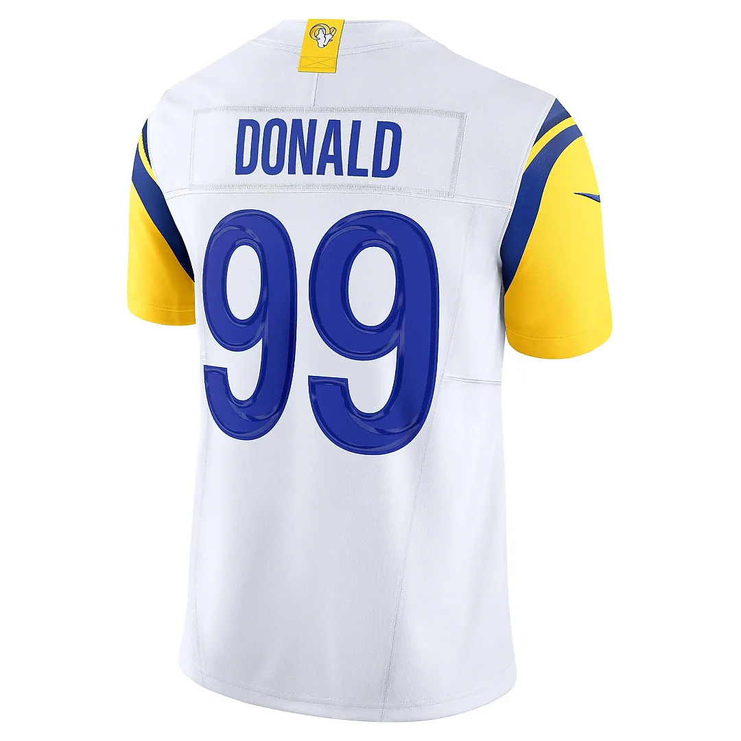 Zennovawear Men's Los Angeles Rams Aaron Donald White Vapor F.U.S.E. Limited Jersey
