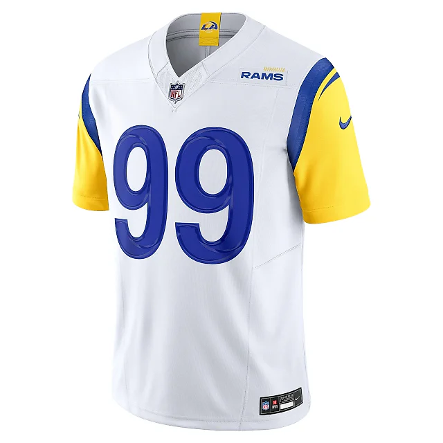 Zennovawear Men's Los Angeles Rams Aaron Donald White Vapor F.U.S.E. Limited Jersey