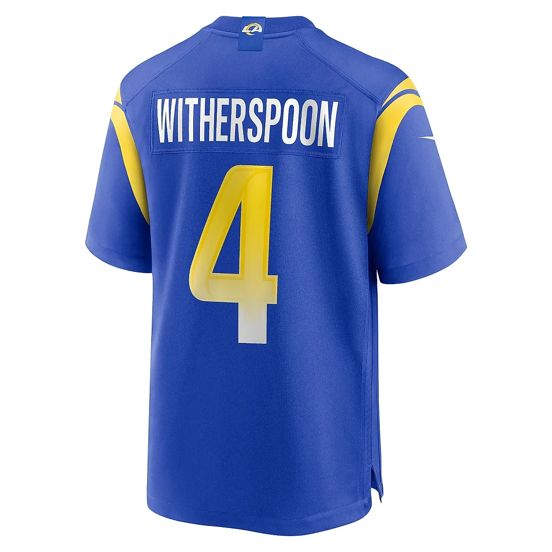Zennovawear Men's Los Angeles Rams Ahkello Witherspoon Royal Team Game Jersey