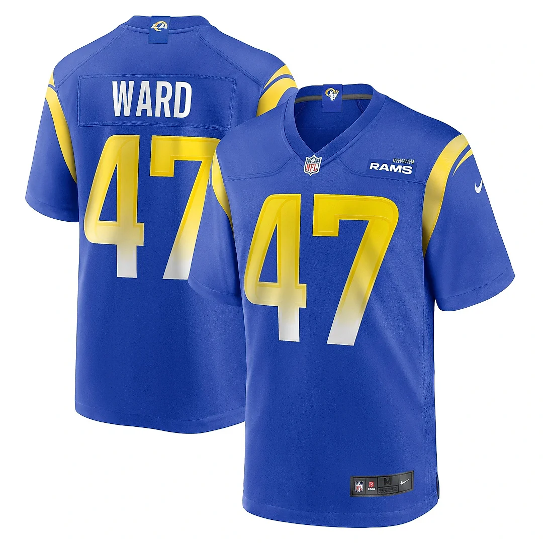 Zennovawear Men's Los Angeles Rams Alex Ward Royal Home Game Jersey